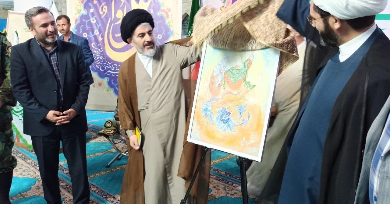 امام جمعه ارومیه « تابلوی نقاشی غدیر» را رونمایی کرد