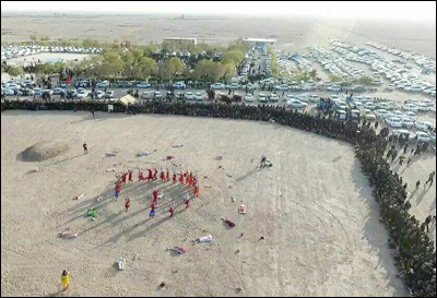 تعزیه میدانی «روایت اربعین» در شهرستان سرایان اجرا شد